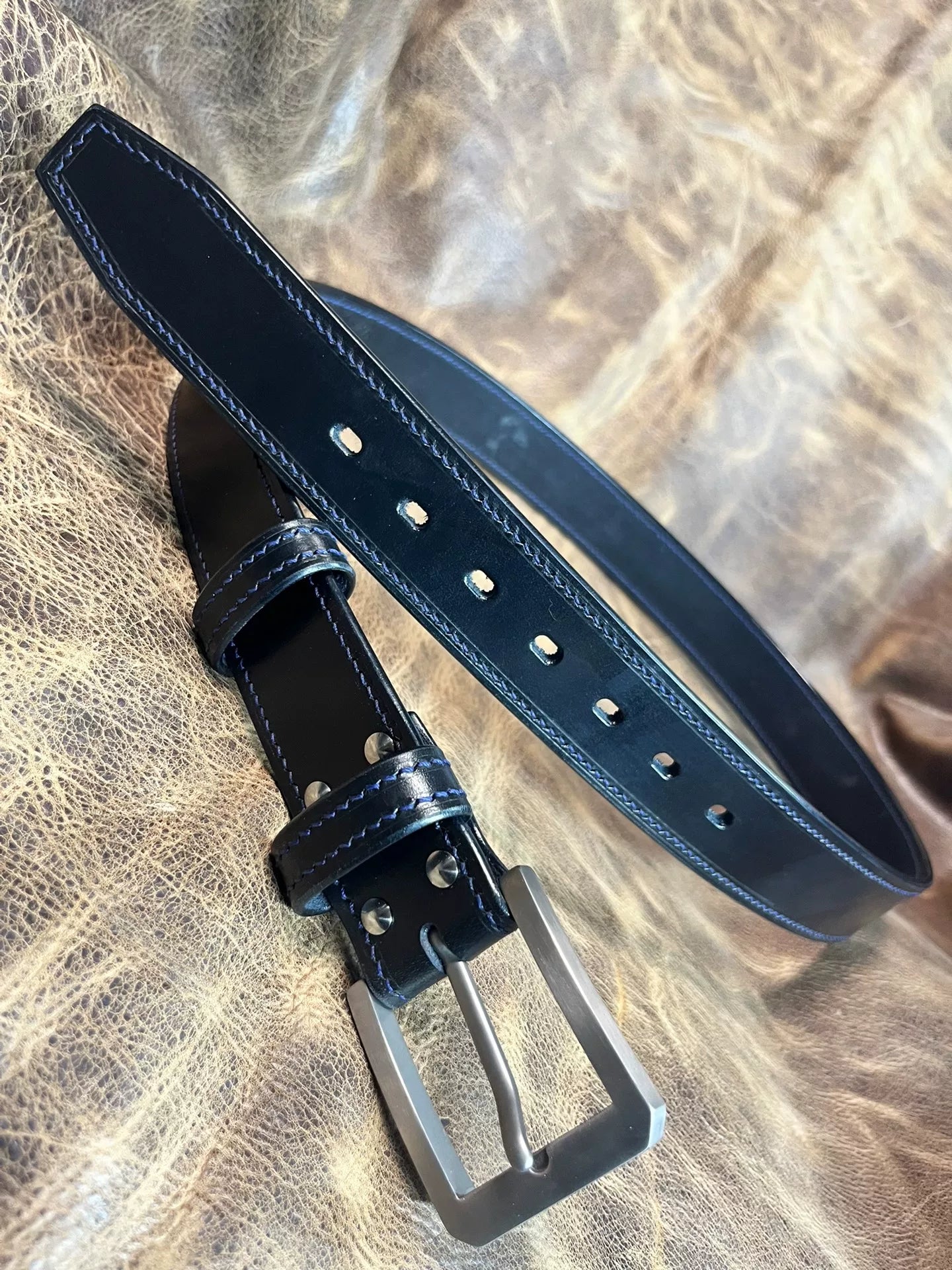 TWS Thomas Bridle Leather Business Dress Belt — Imported from UK