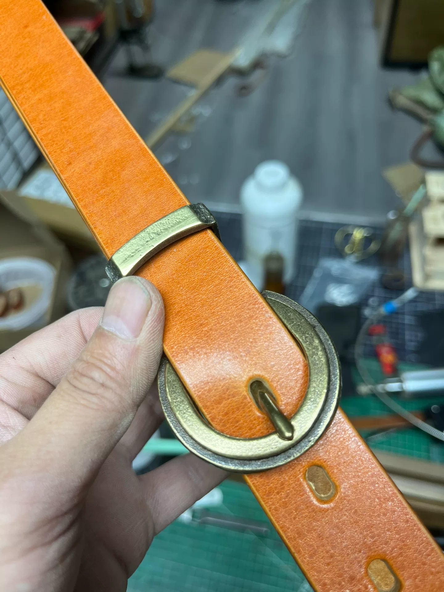 Horwin style sunset yellow top layer cowhide women's handmade belt,…