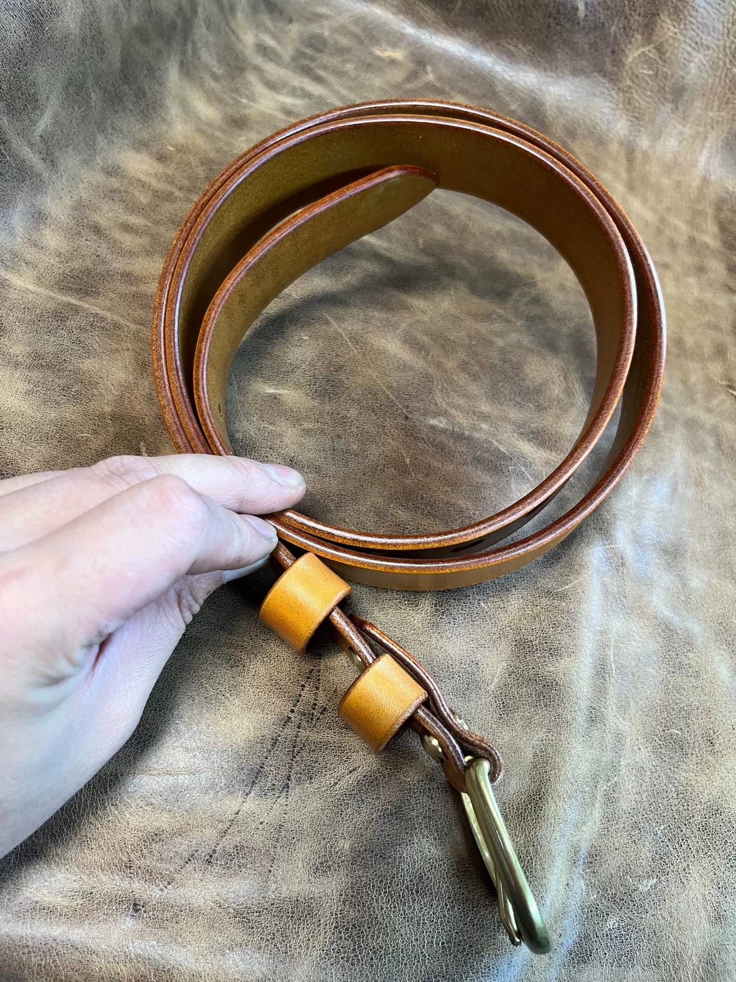 Italian imported vegetable tanned wax genuine leather first layer c…