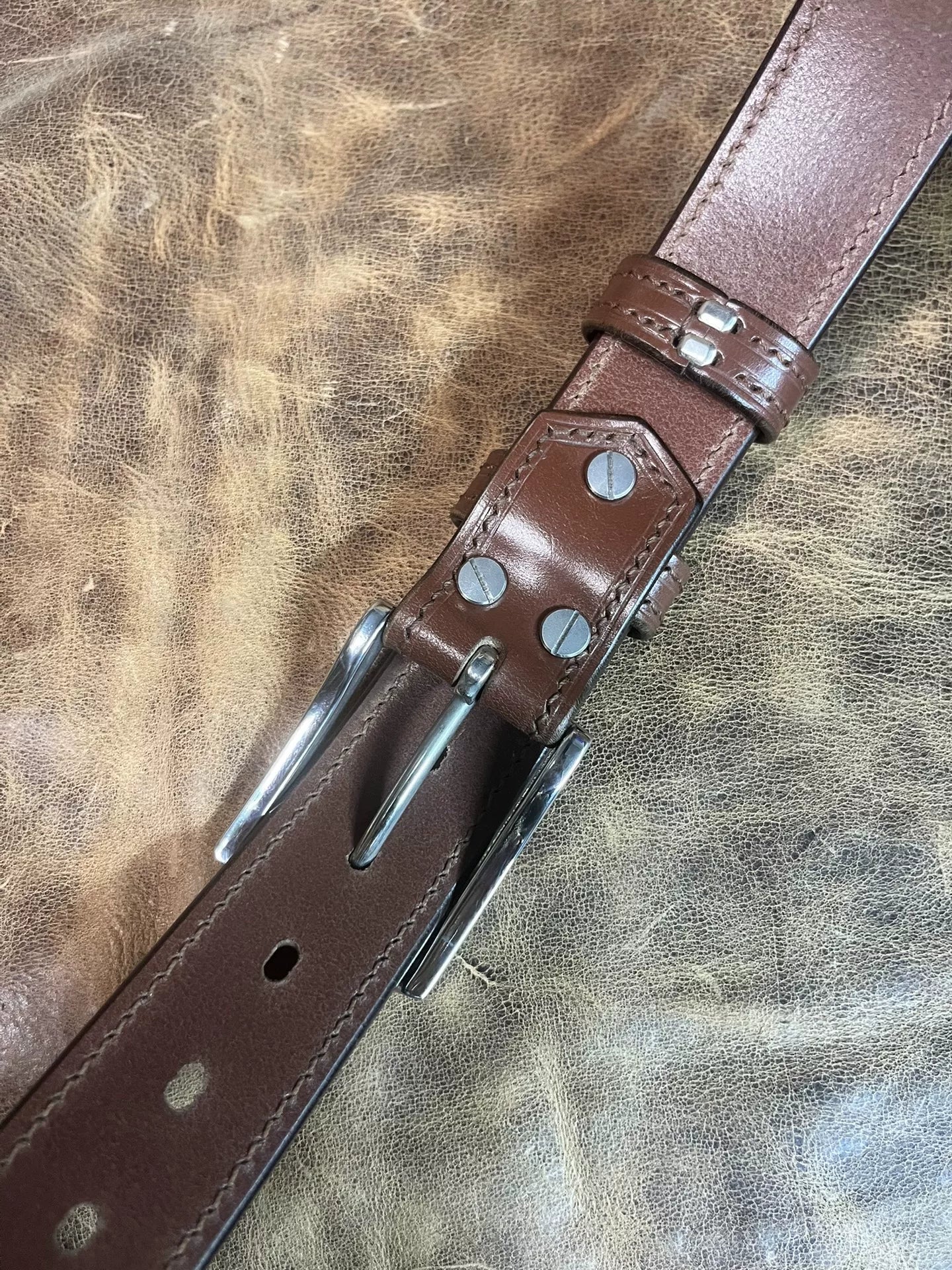 TWS Thomas Bridle Leather Handmade Belt — Imported from UK