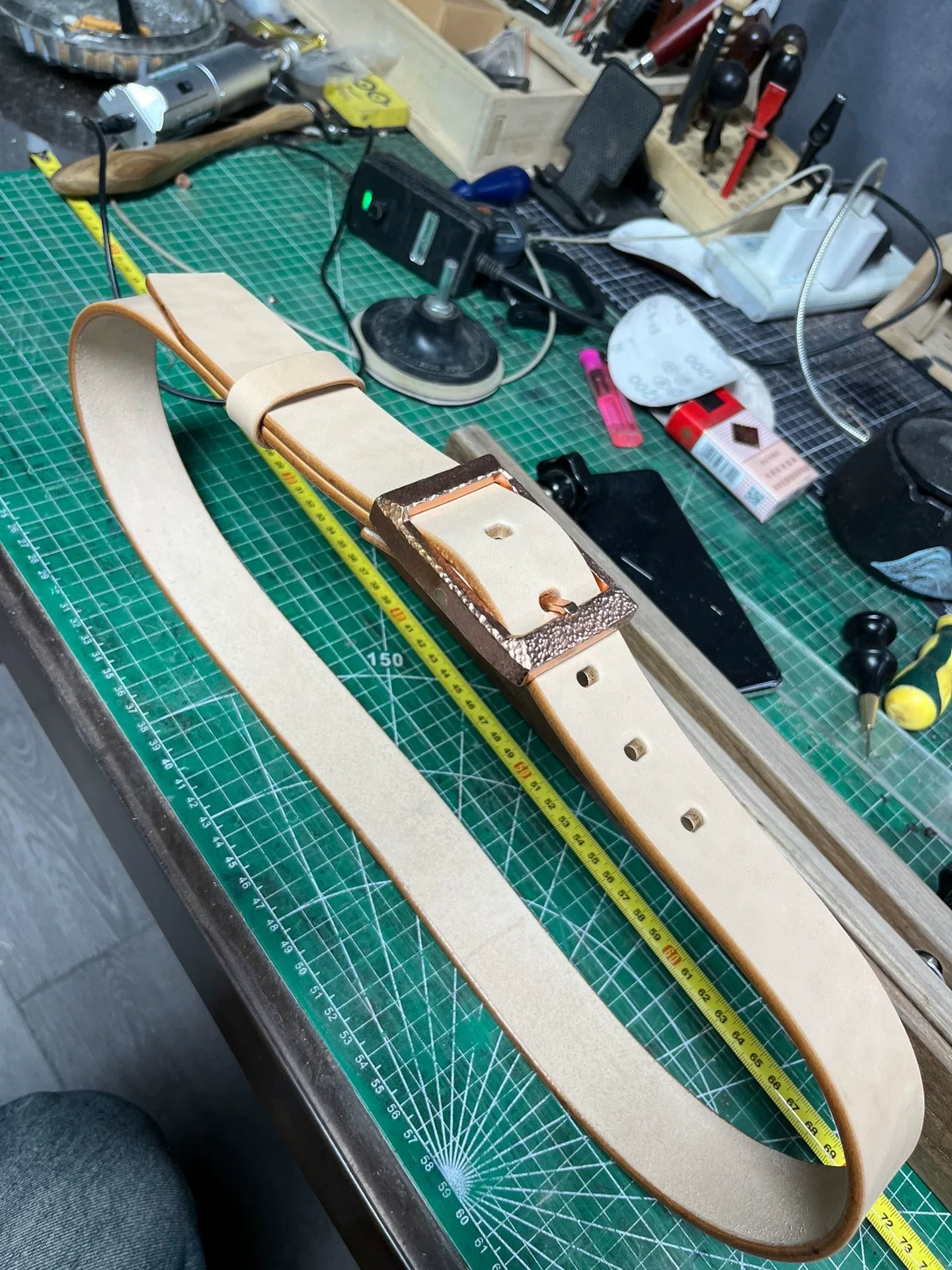 Meian leather handmade belt