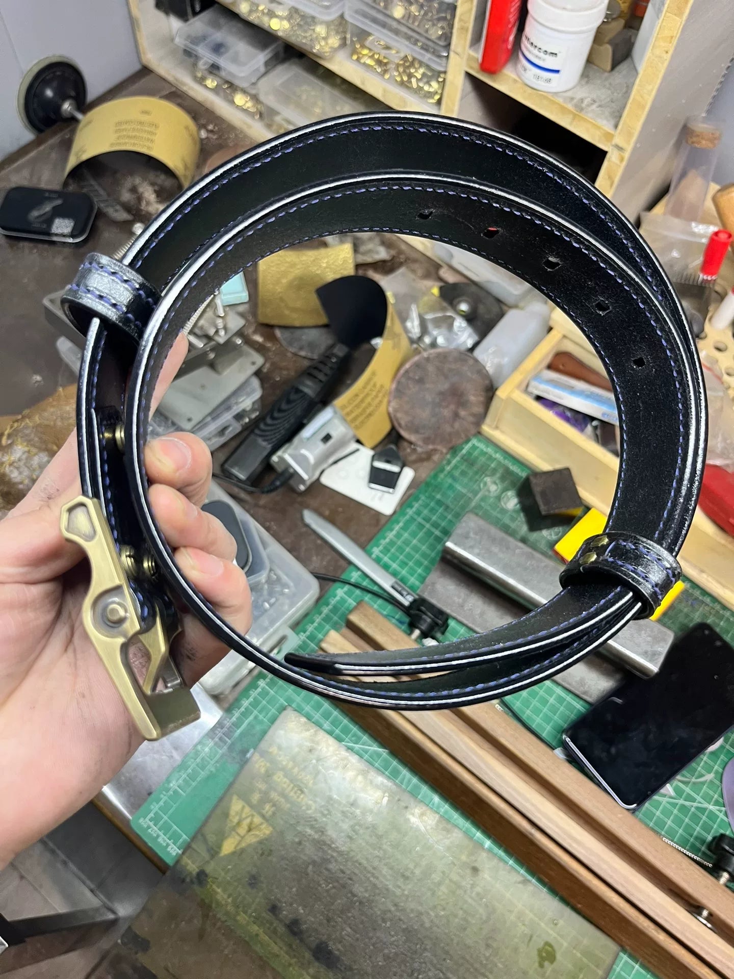 TWS Thomas Bridle Leather Handmade Belt — Imported from UK
