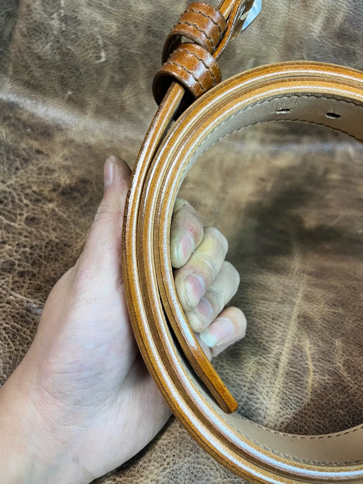 For cordovan leather belts