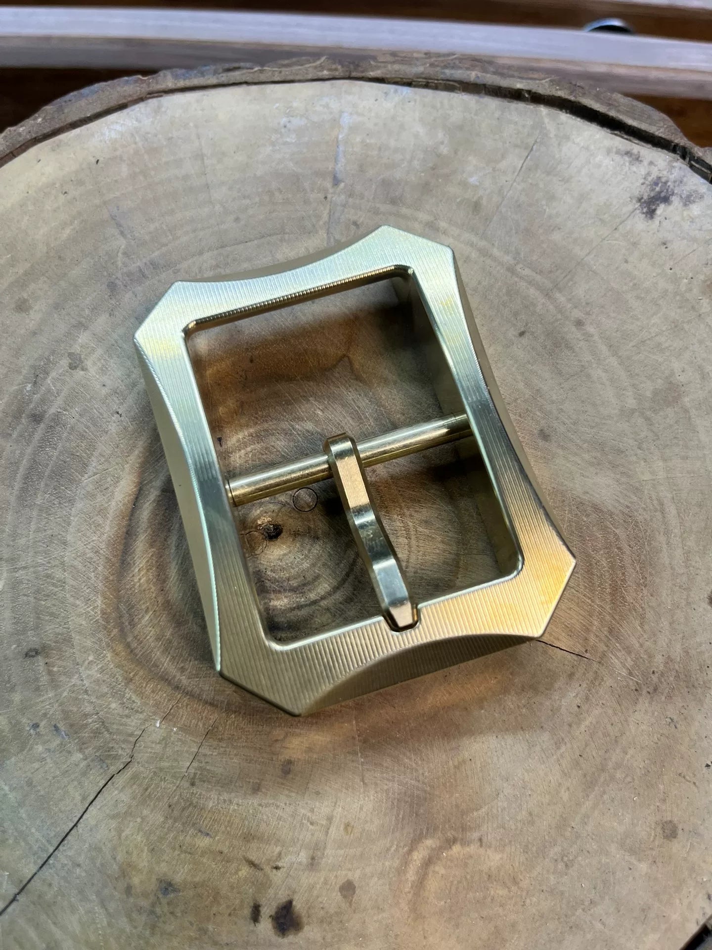 Extra thick and heavy CNC belt buckle integrated brass wire cutting…