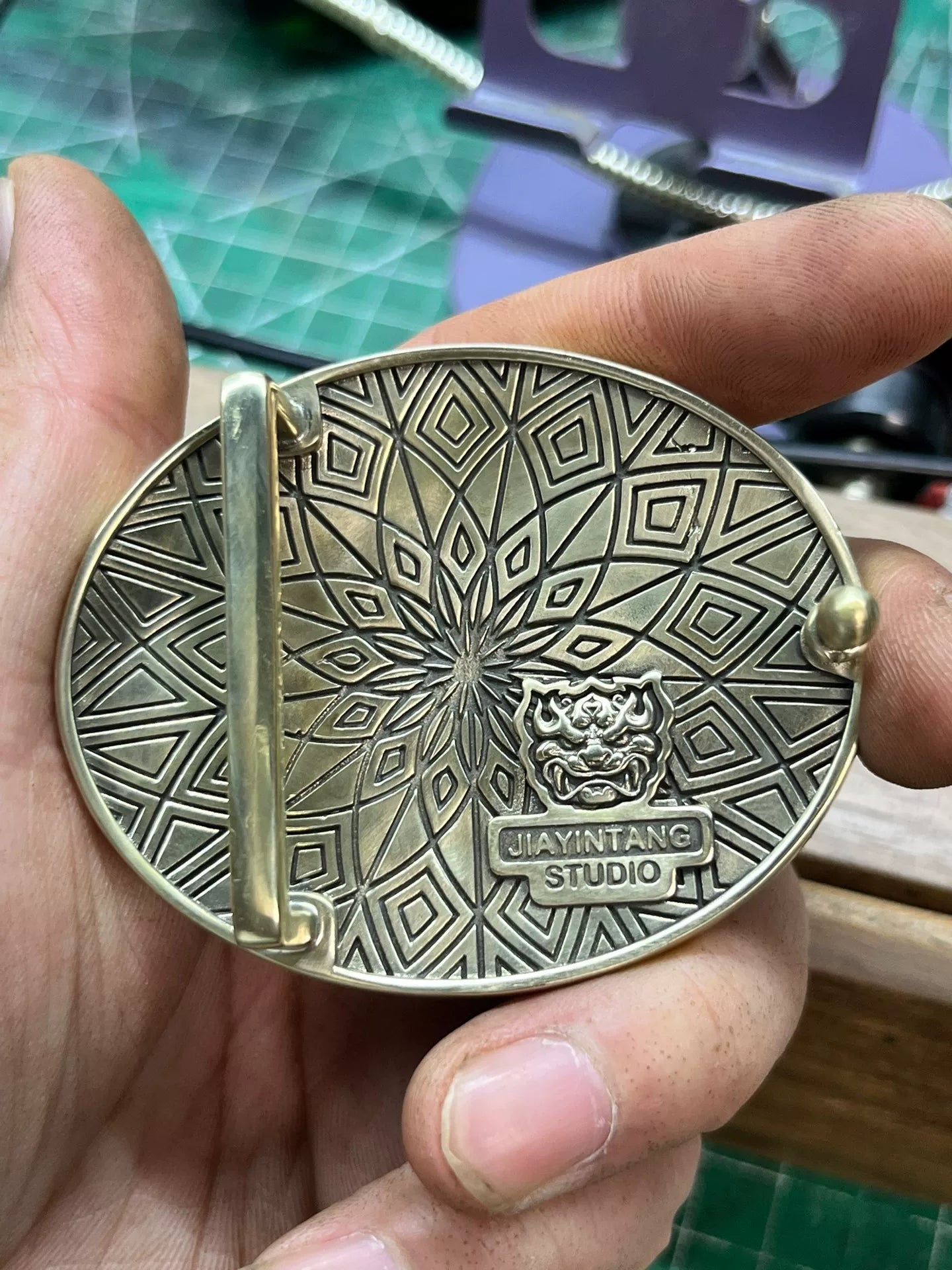 Codename 'Gangster' — Hyper-Real Solid Brass Belt Buckle