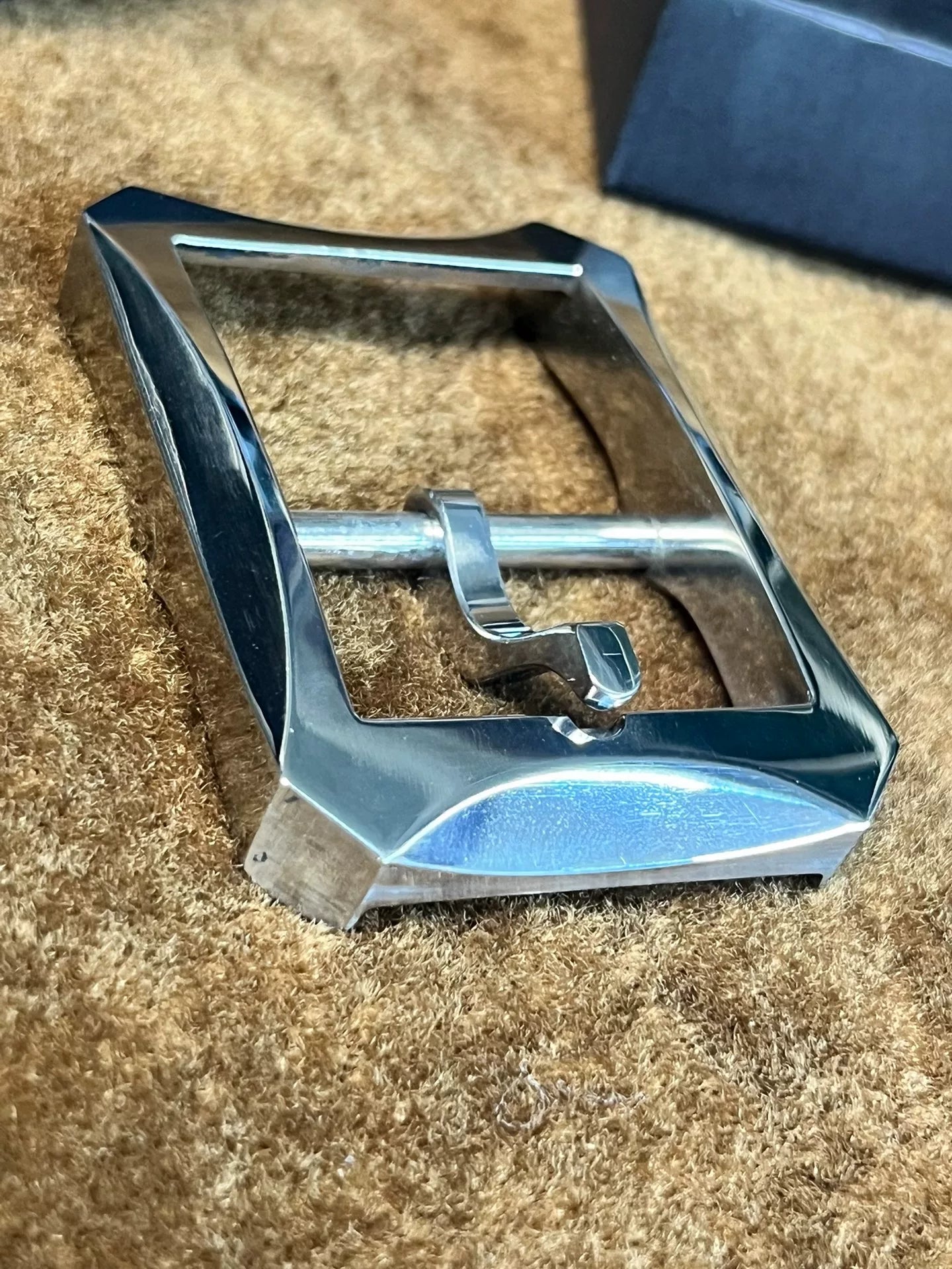 Octagonal Line-Cut 316 Stainless Steel Buckle — 4.05cm Inner Diameter