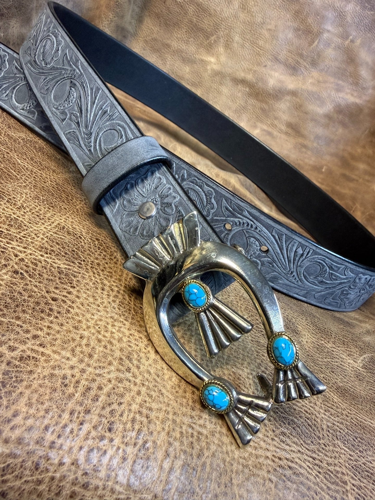 Indiana Navajo Italian Horse Rein Carved Handmade Belt Customized