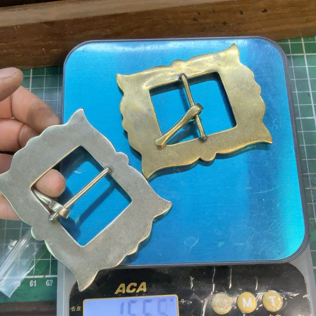 Pure copper unplated Navajo belt buckle