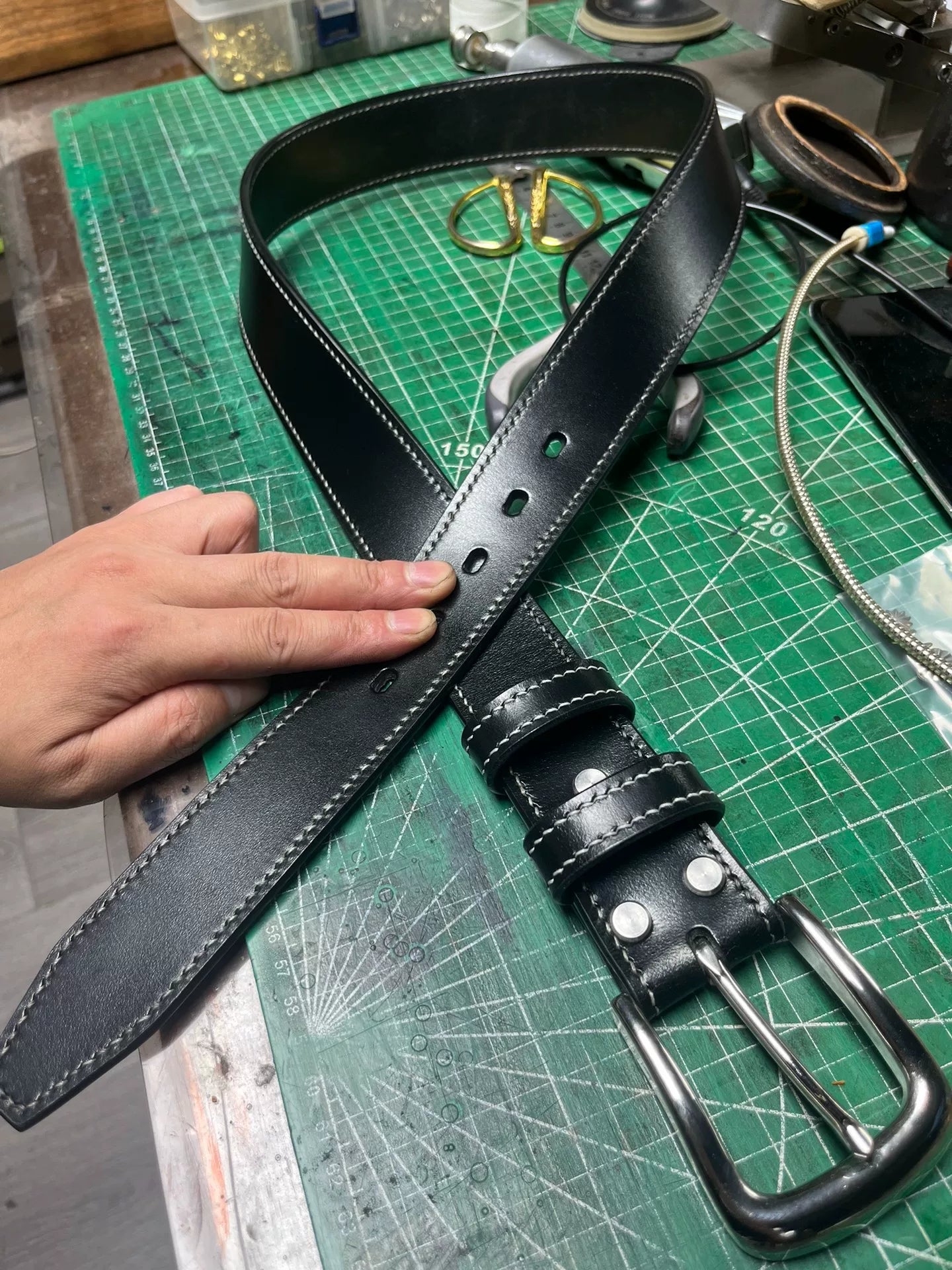 TWS Thomas Bridle Leather Handmade Belt — Imported from UK