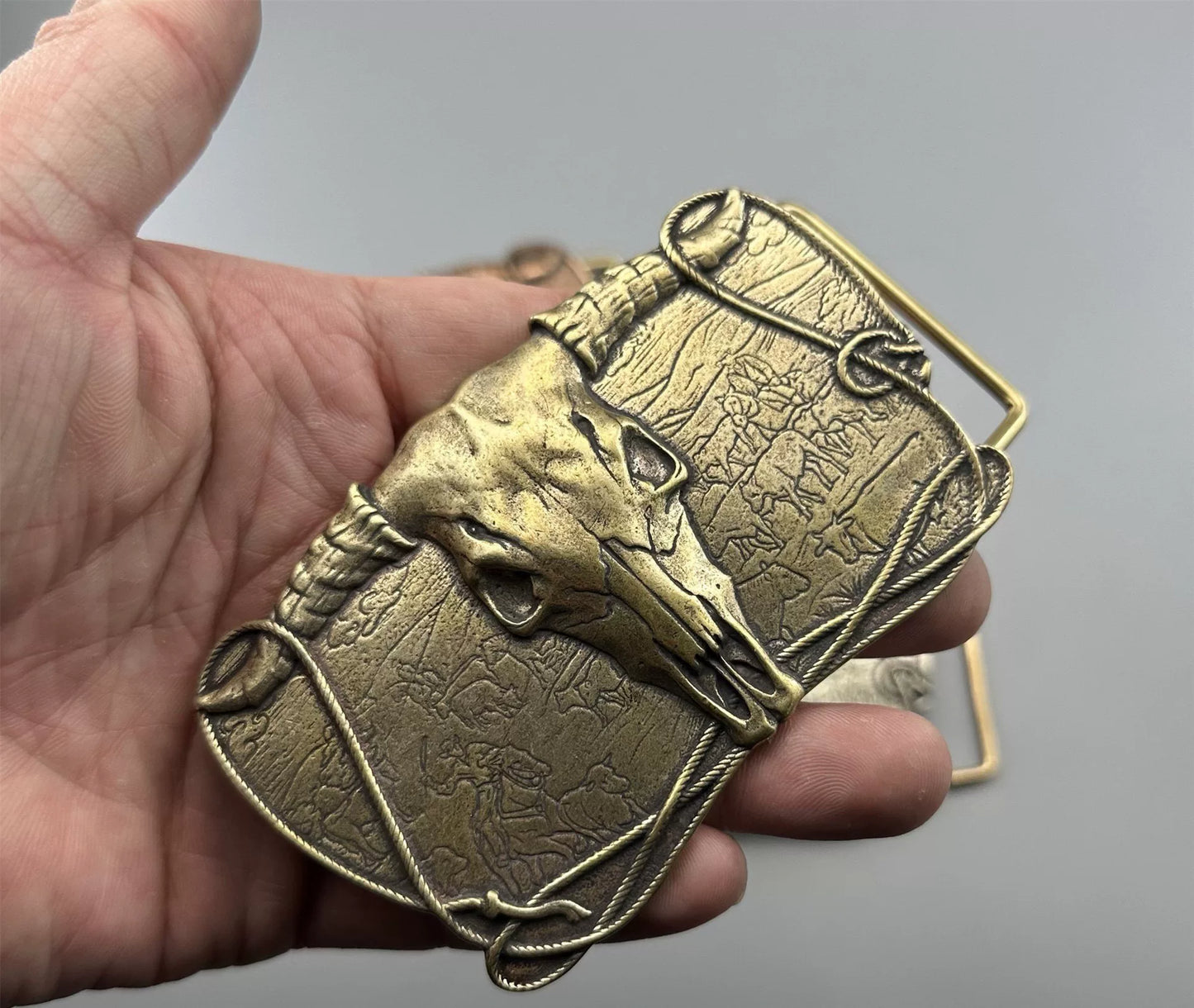 Pure copper Western-Cuba buckle