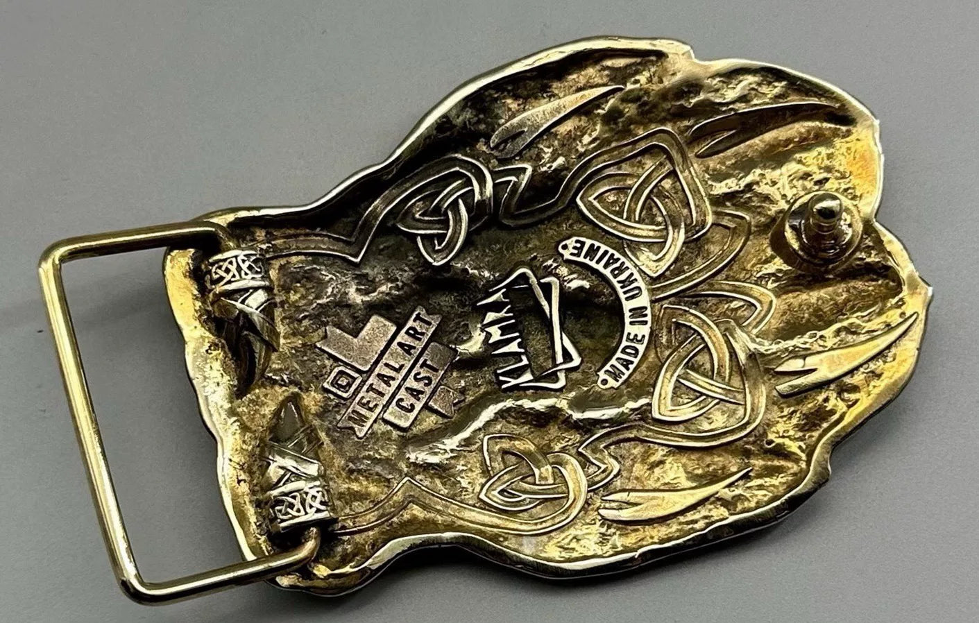 Pure copper bear claw Western buckle plate buckle