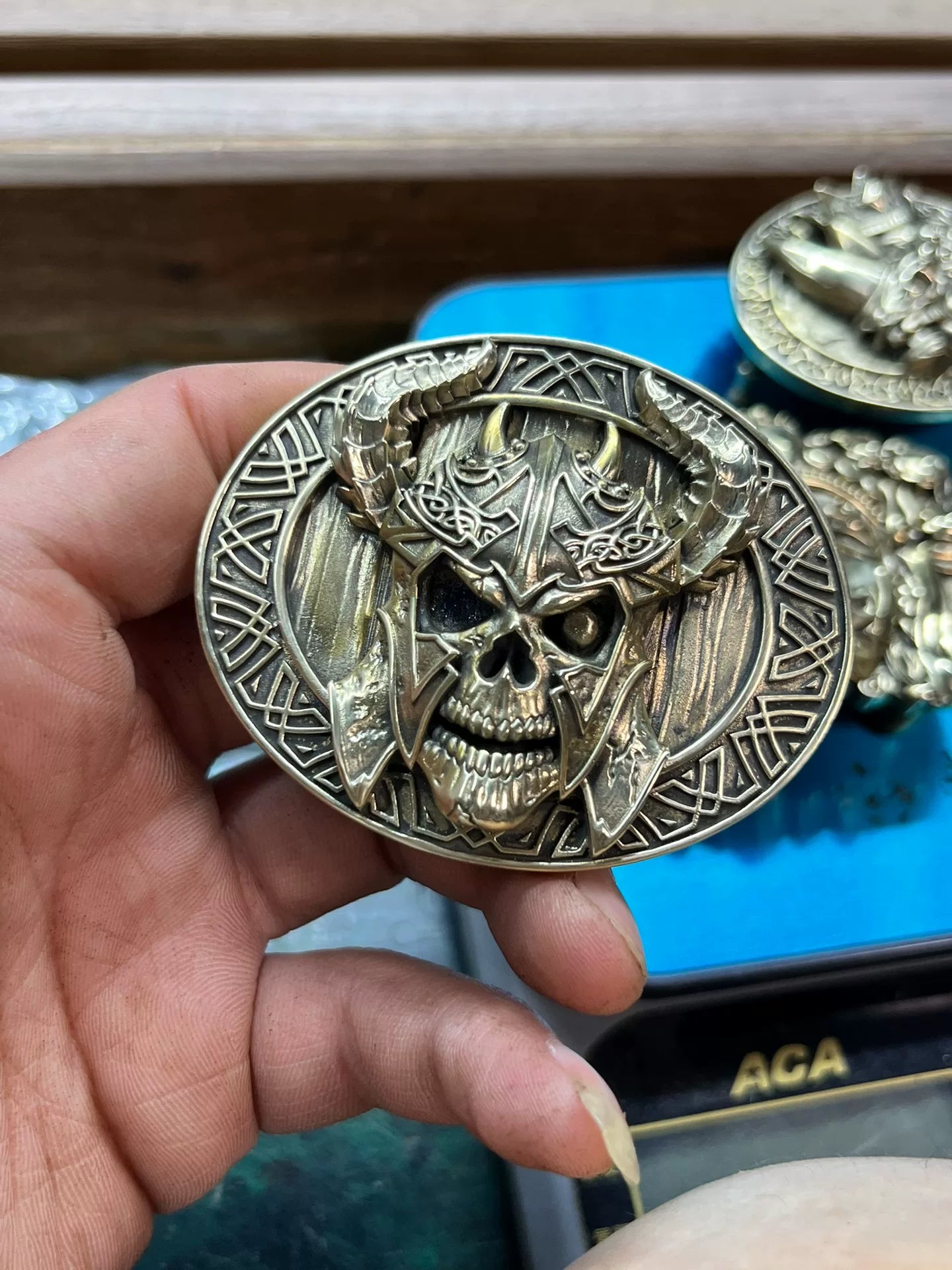 Codename 'Lich Lord' — Hyper-Real Solid Brass Belt Buckle