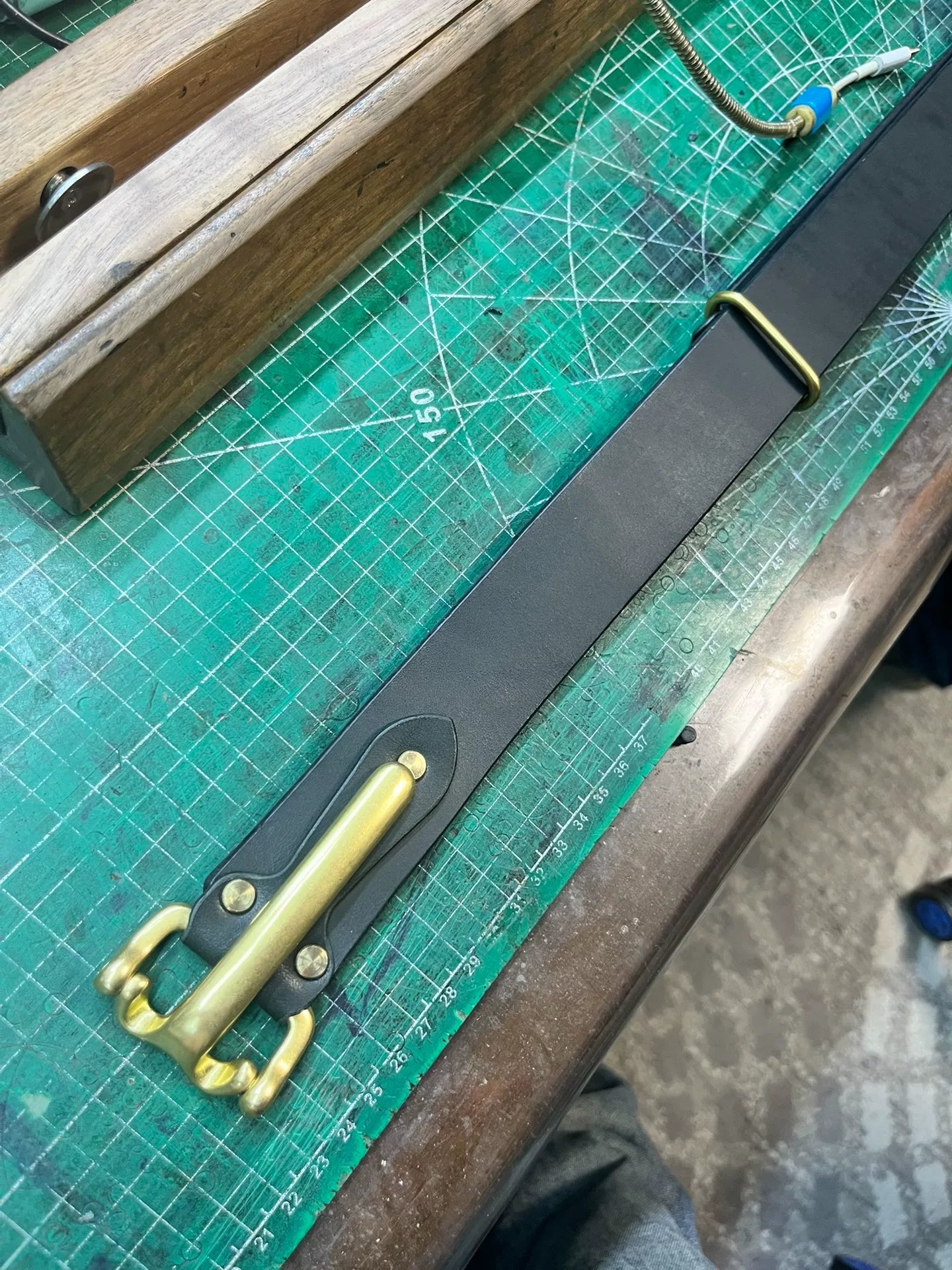Brand-New Littleton Genuine Leather Cavalry Belt — Quick-Release