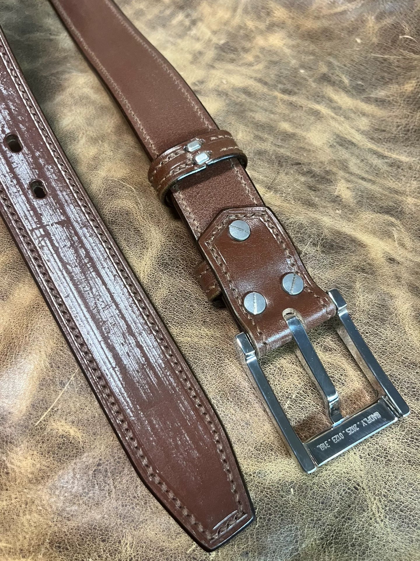 TWS Thomas Bridle Leather Handmade Belt — Imported from UK
