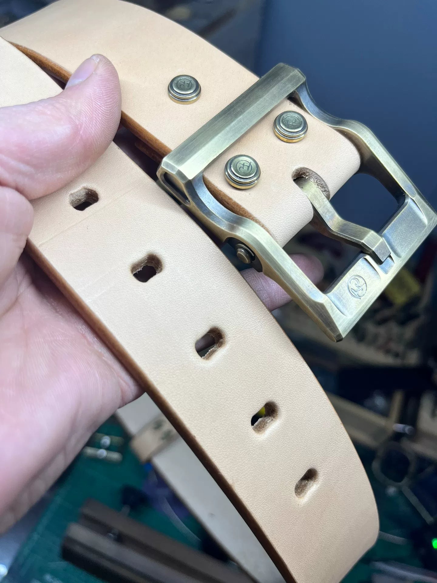 Fengchen 6th generation buckle first layer vegetable tanned cowhide…