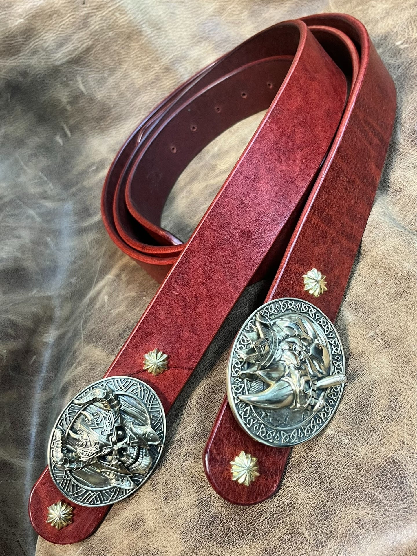 Jiayantang brass realistic rhino belt buckle with Italian vegetable…