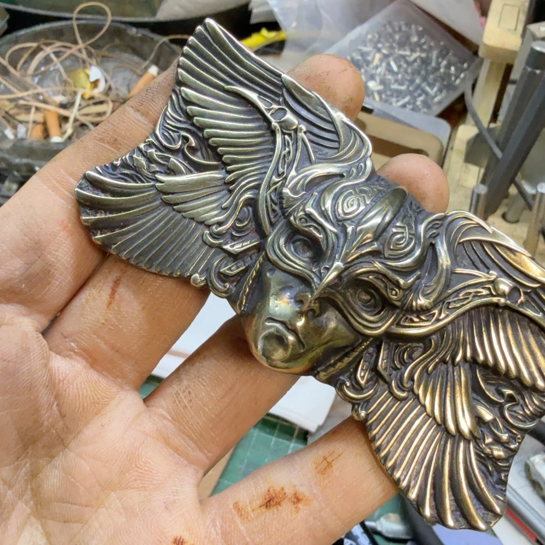 Pure copper Western buckle plate buckle