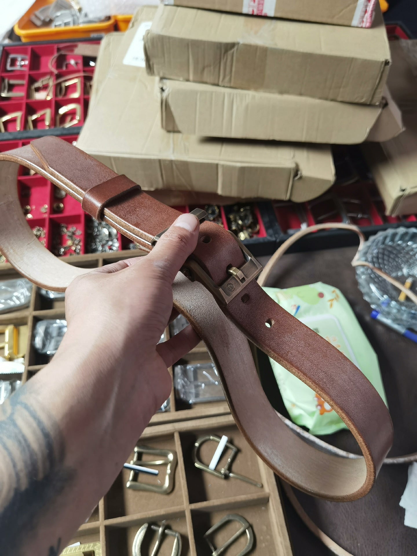 5.5mm thick brown – caramel color JF – jf imported British bridle l…