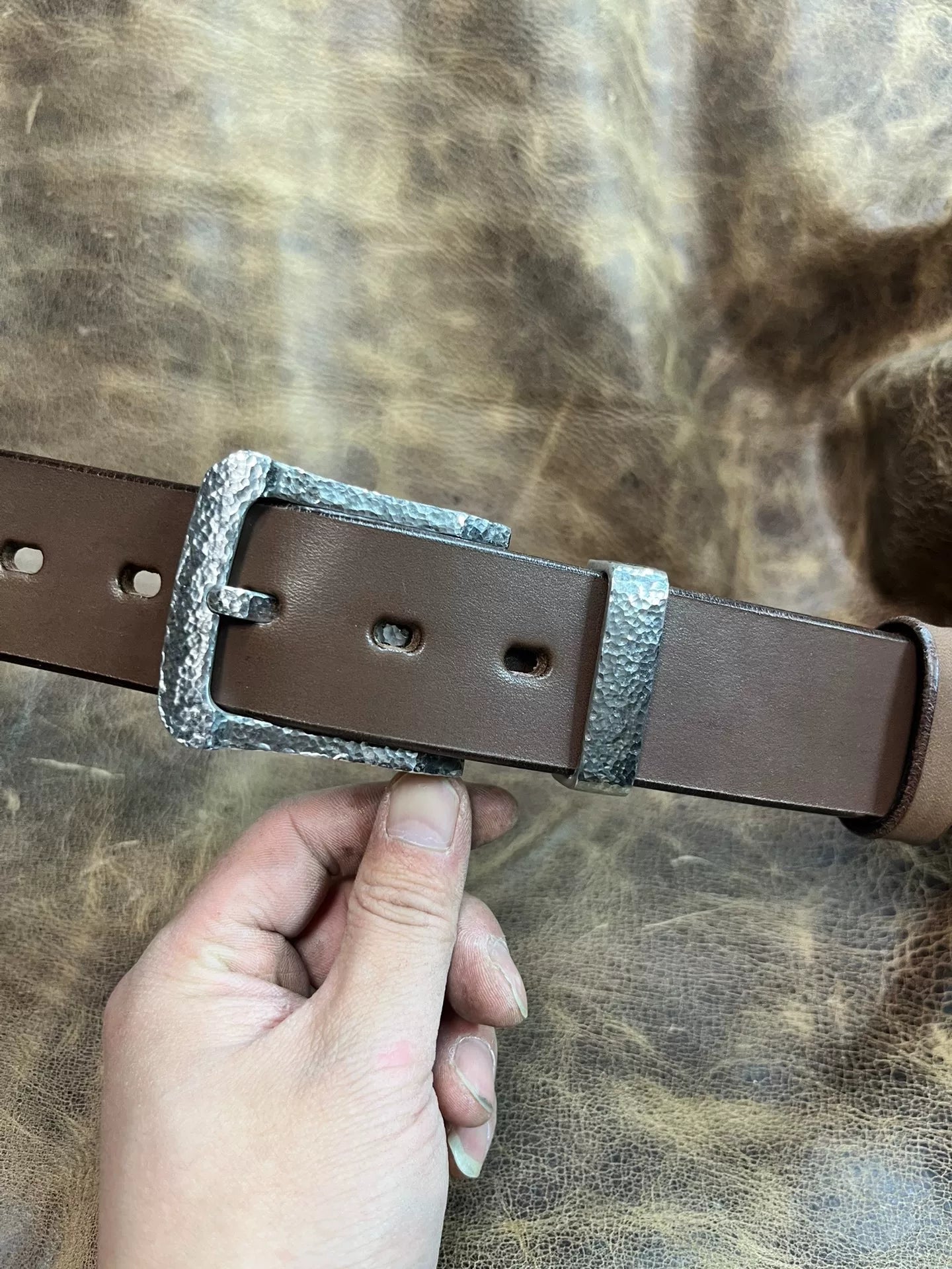 5mm Dress Business Belt with Prong Buckle — Handmade