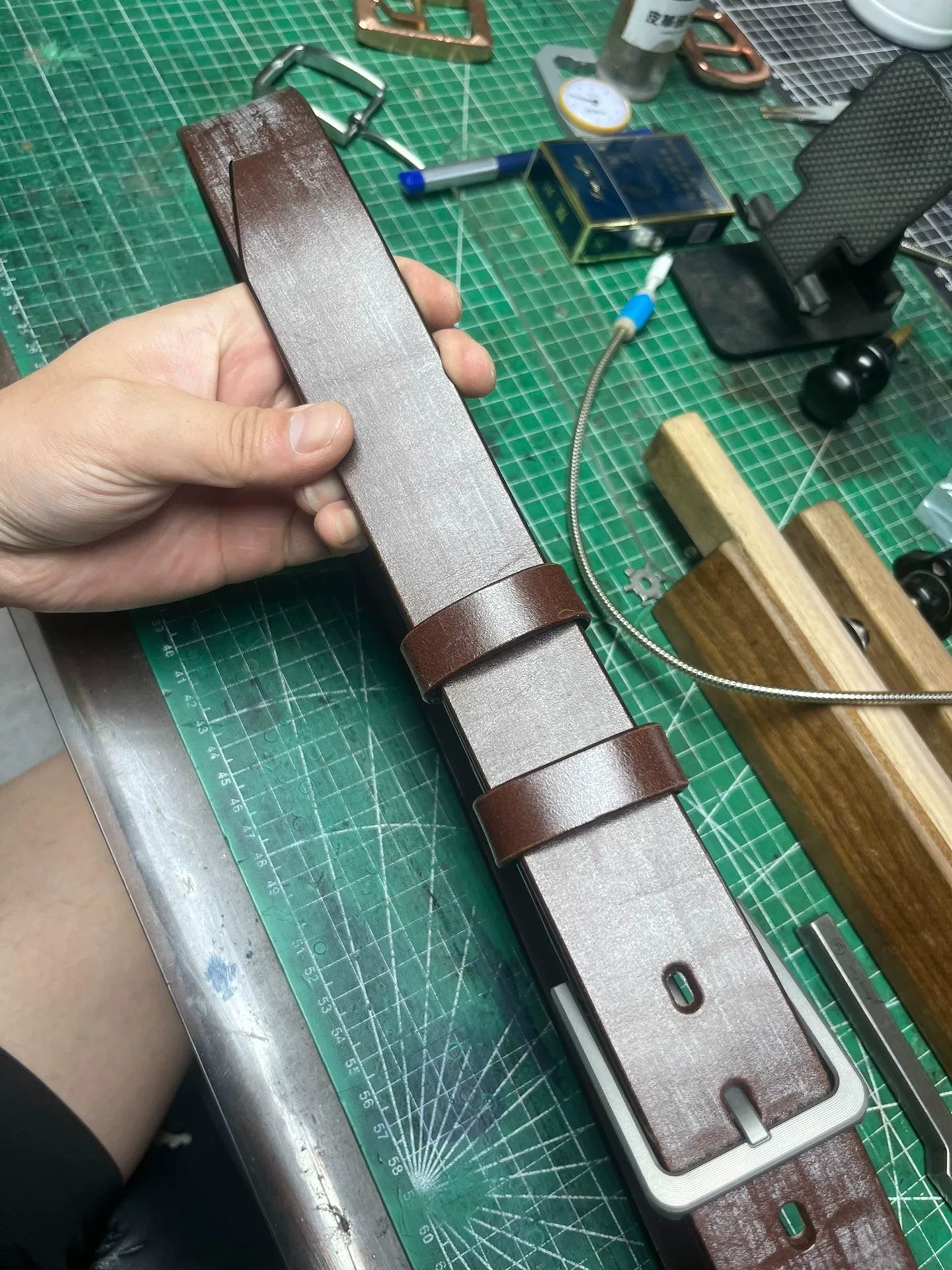 TWS Thomas Bridle Leather Handmade Belt — Imported from UK