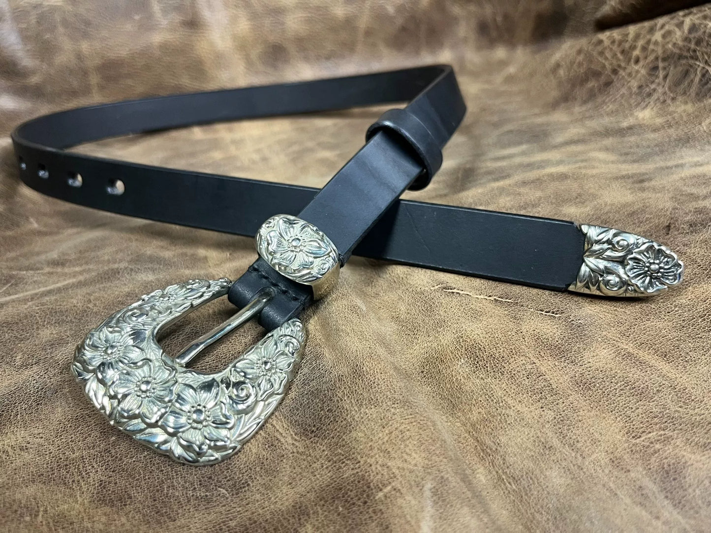 2.4cm Ultra-Narrow Handmade Belt — American Vintage Style