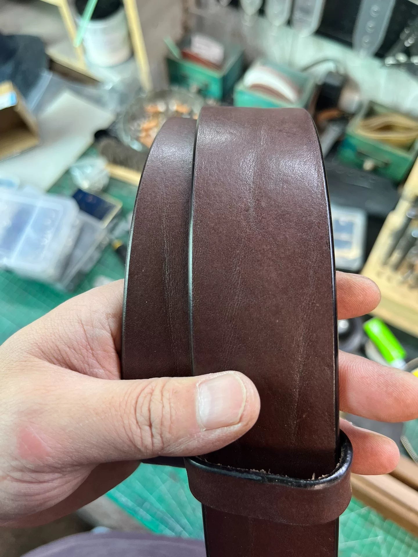 First-layer cowhide handmade belt