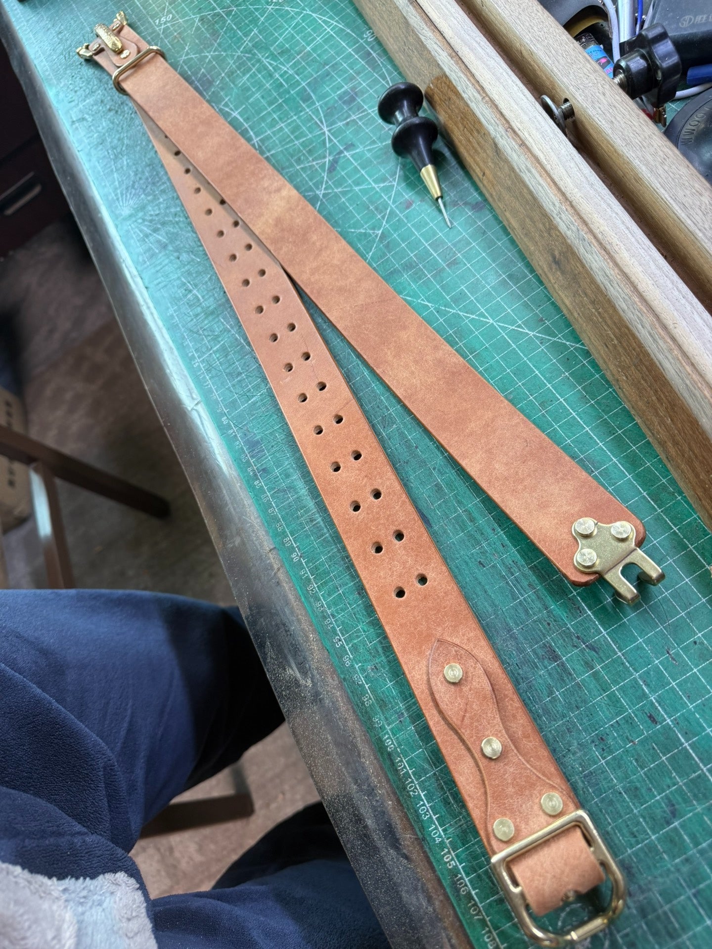 Brand-New Littleton Genuine Leather Cavalry Belt — Quick-Release