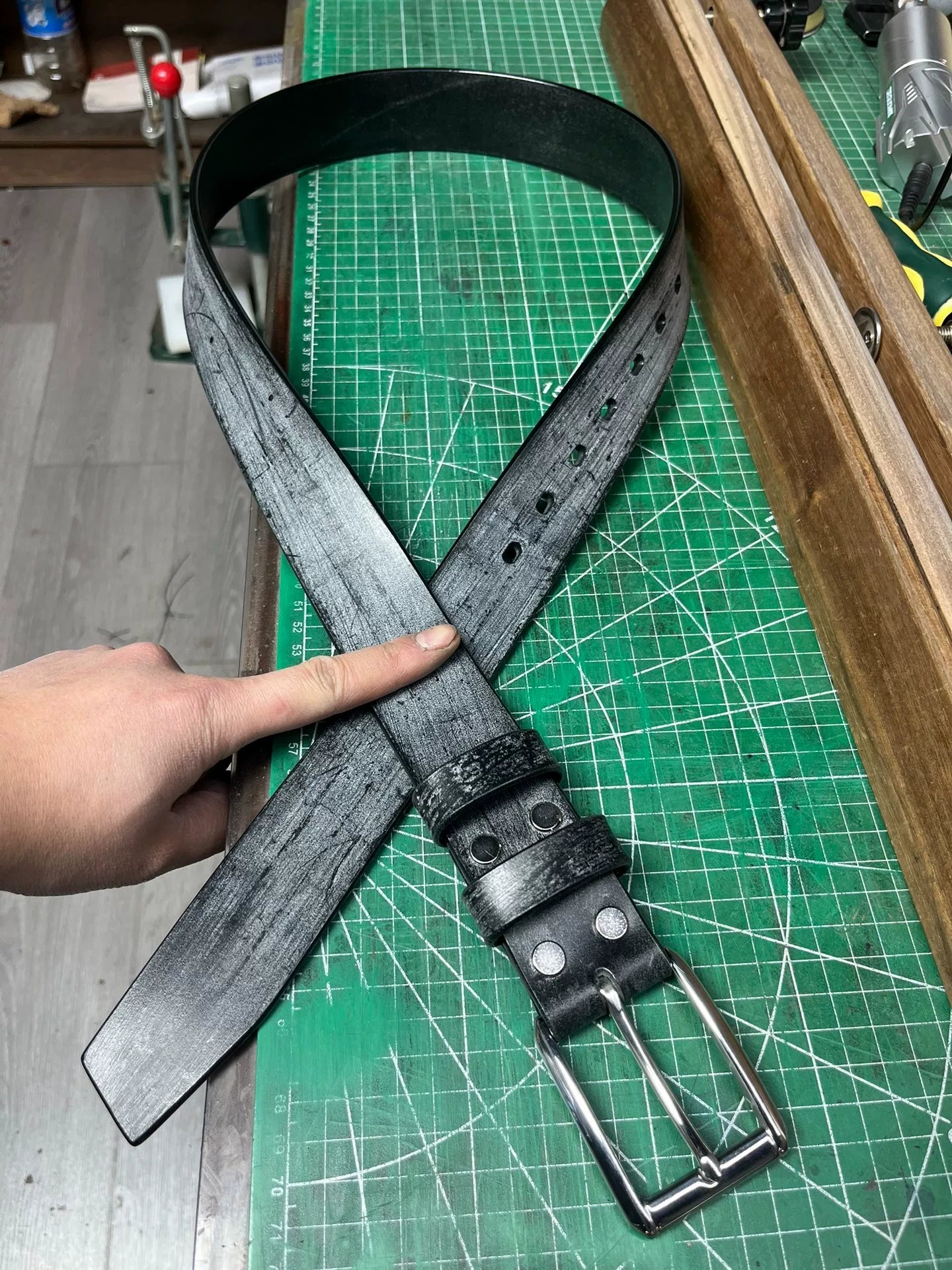 TWS British Thomas Rein leather handmade belt