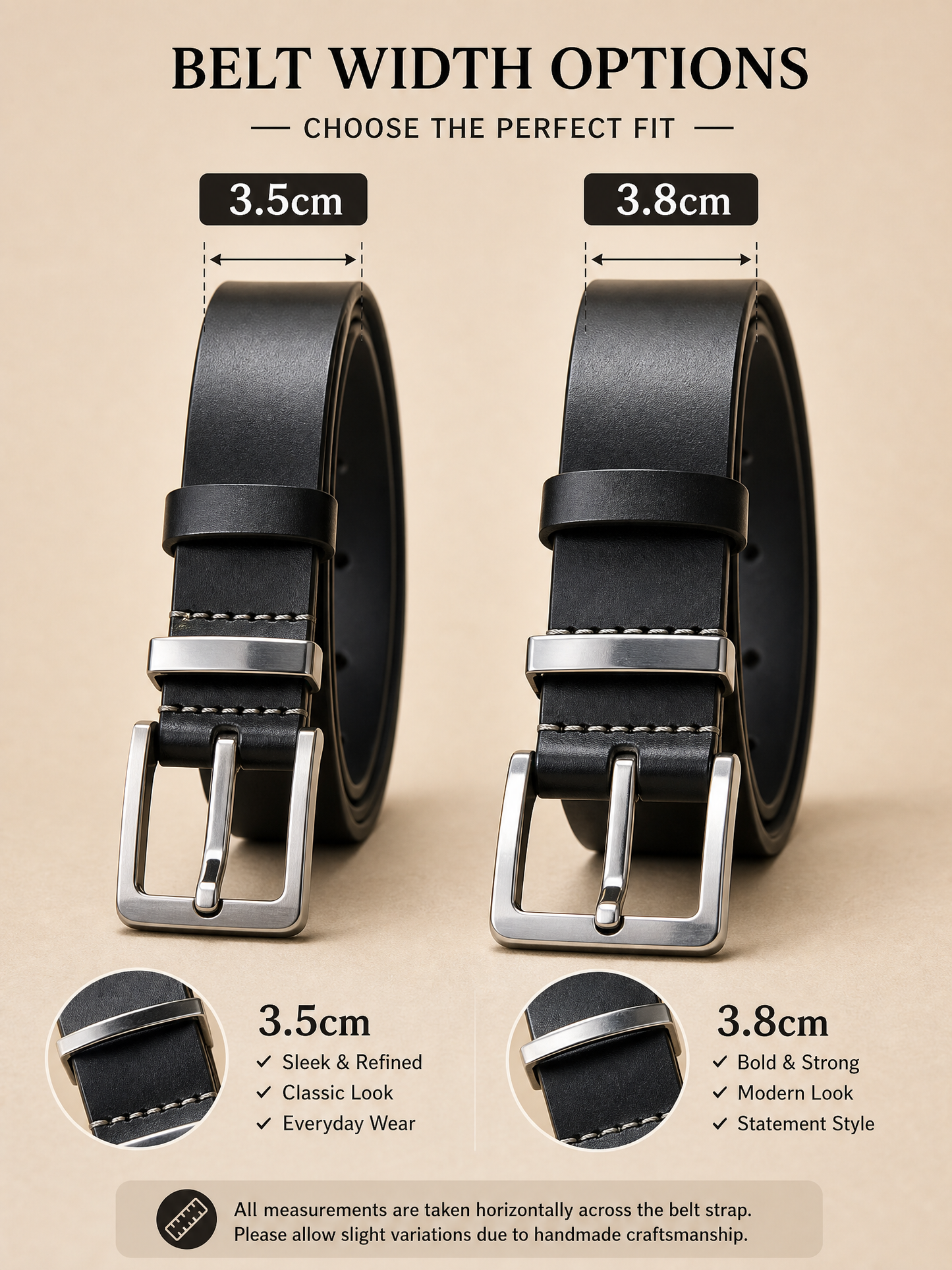 Genuine Cowhide 17 paired with "Thomas Bridle Leather" TWS British Imported Thomas Bridle Leather Handcrafted Belt — Private Custom Business Formal