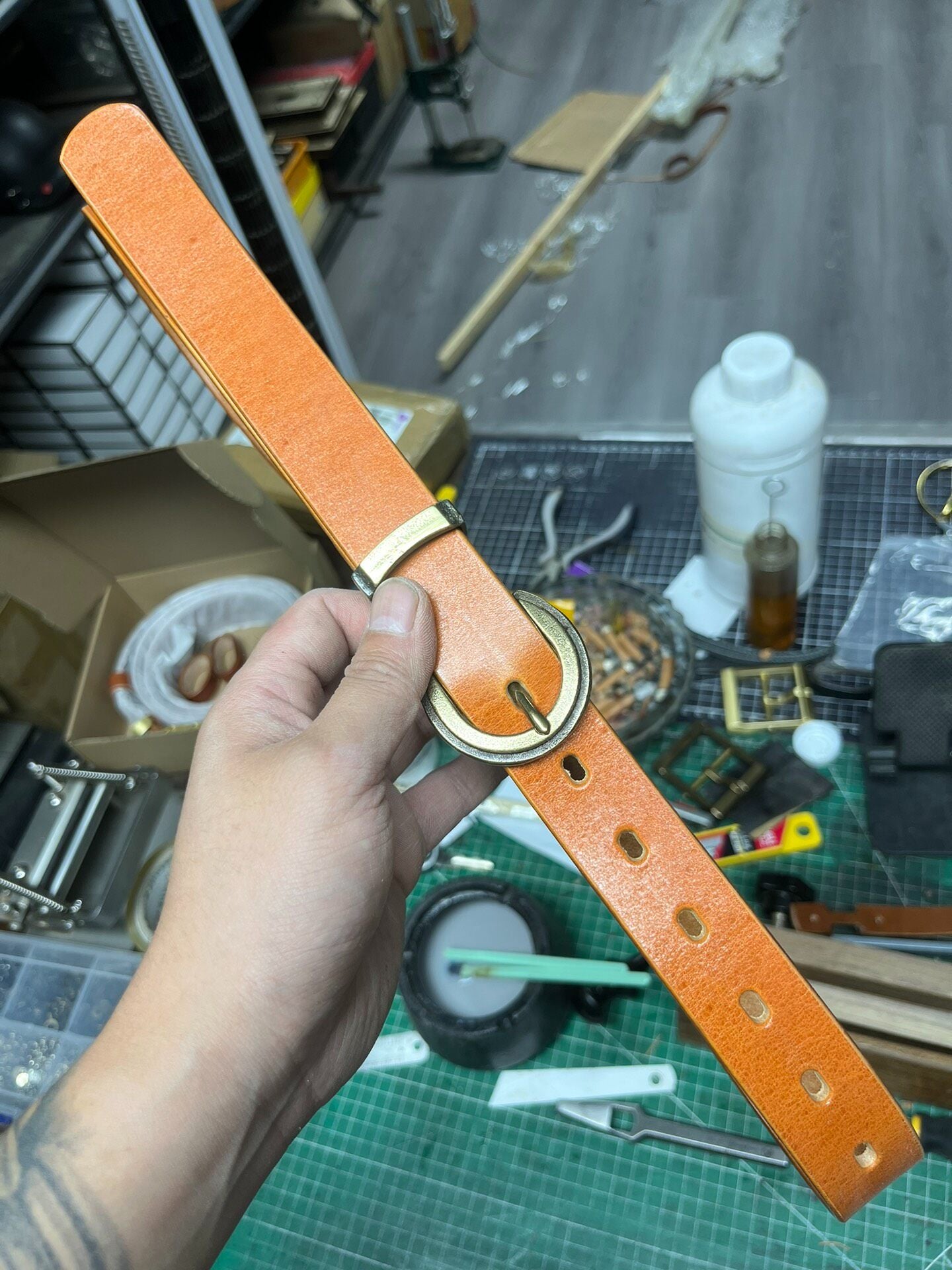 9-10oz Sunset Yellow Italian Leather Women's Belt – Holwen Style | 1.18in Wide | Handmade Custom