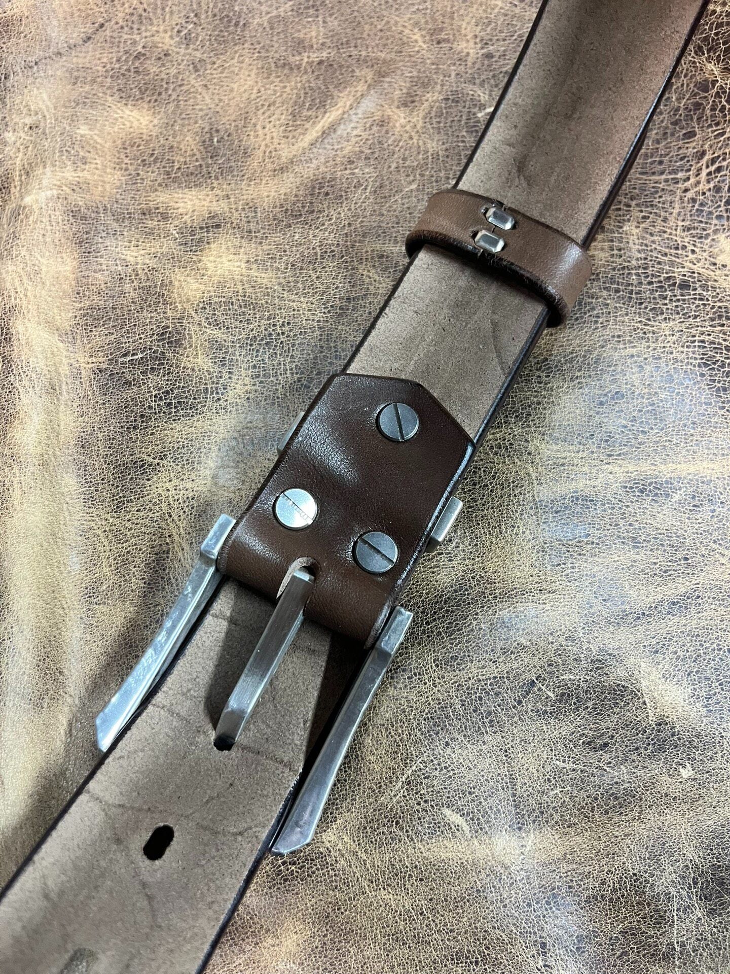 5mm Dress Business Belt – Skirting Leather | Handmade | Niumang Gen 11 Stainless Steel Buckle