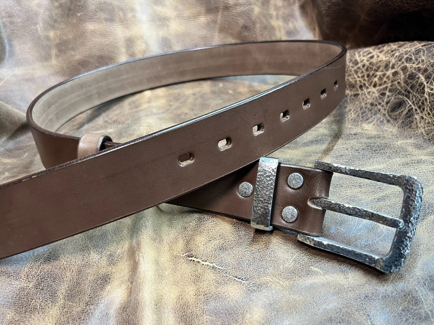 5mm Dress Business Belt – Skirting Leather | Handmade | Niumang Gen 11 Stainless Steel Buckle