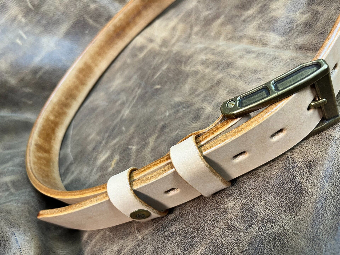6.5mm Ultra-Thick American Skirting Leather Belt – Handmade Full-Grain Custom