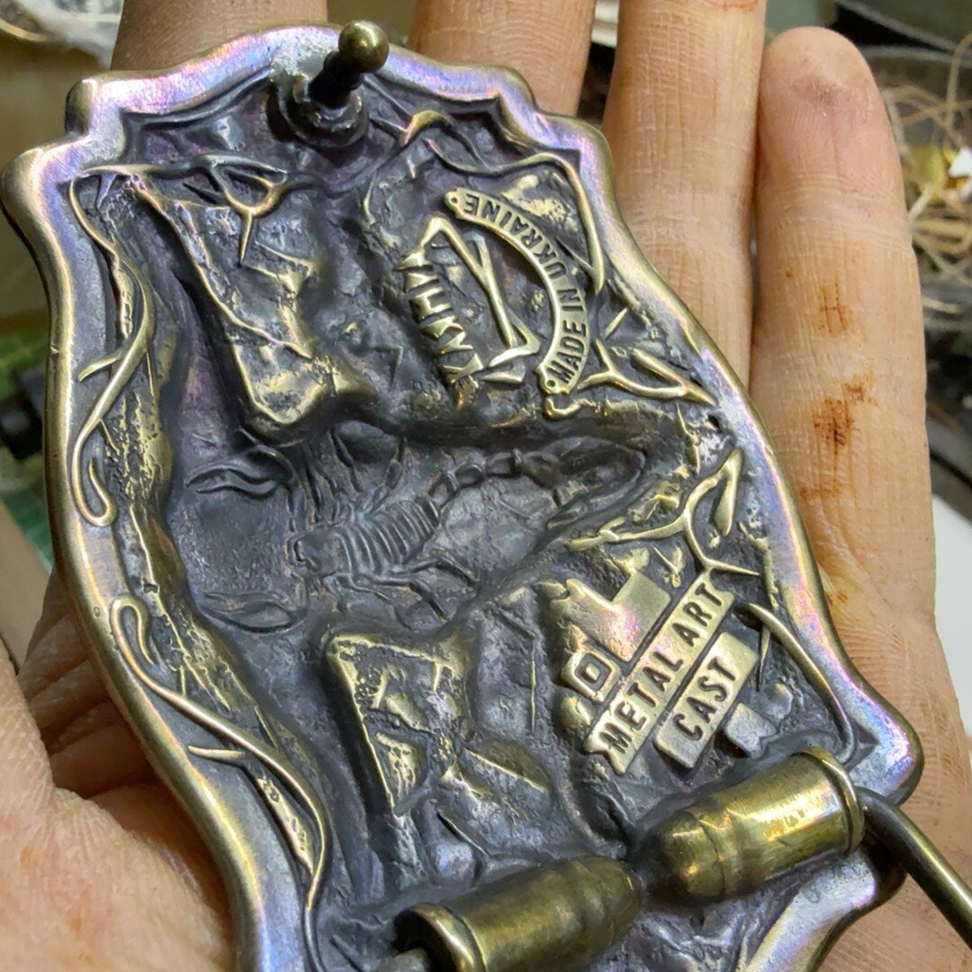 Pure copper Western-Cuba buckle