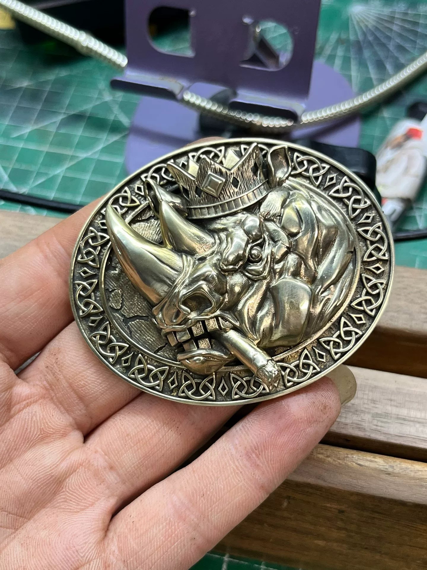 Codename 'Gangster' — Hyper-Real Solid Brass Belt Buckle