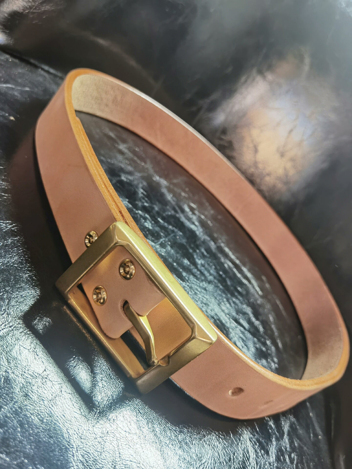 Japanese Tochigi fat back leather handmade sandpaper polished edge…