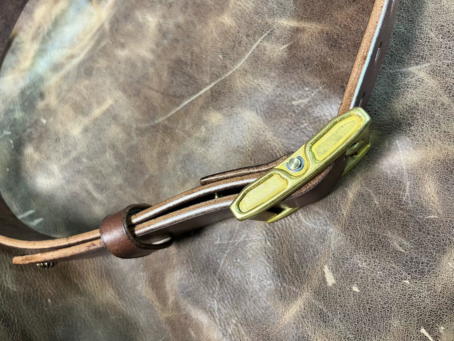 Zhaonan fat brown color with replica zephyr buckle