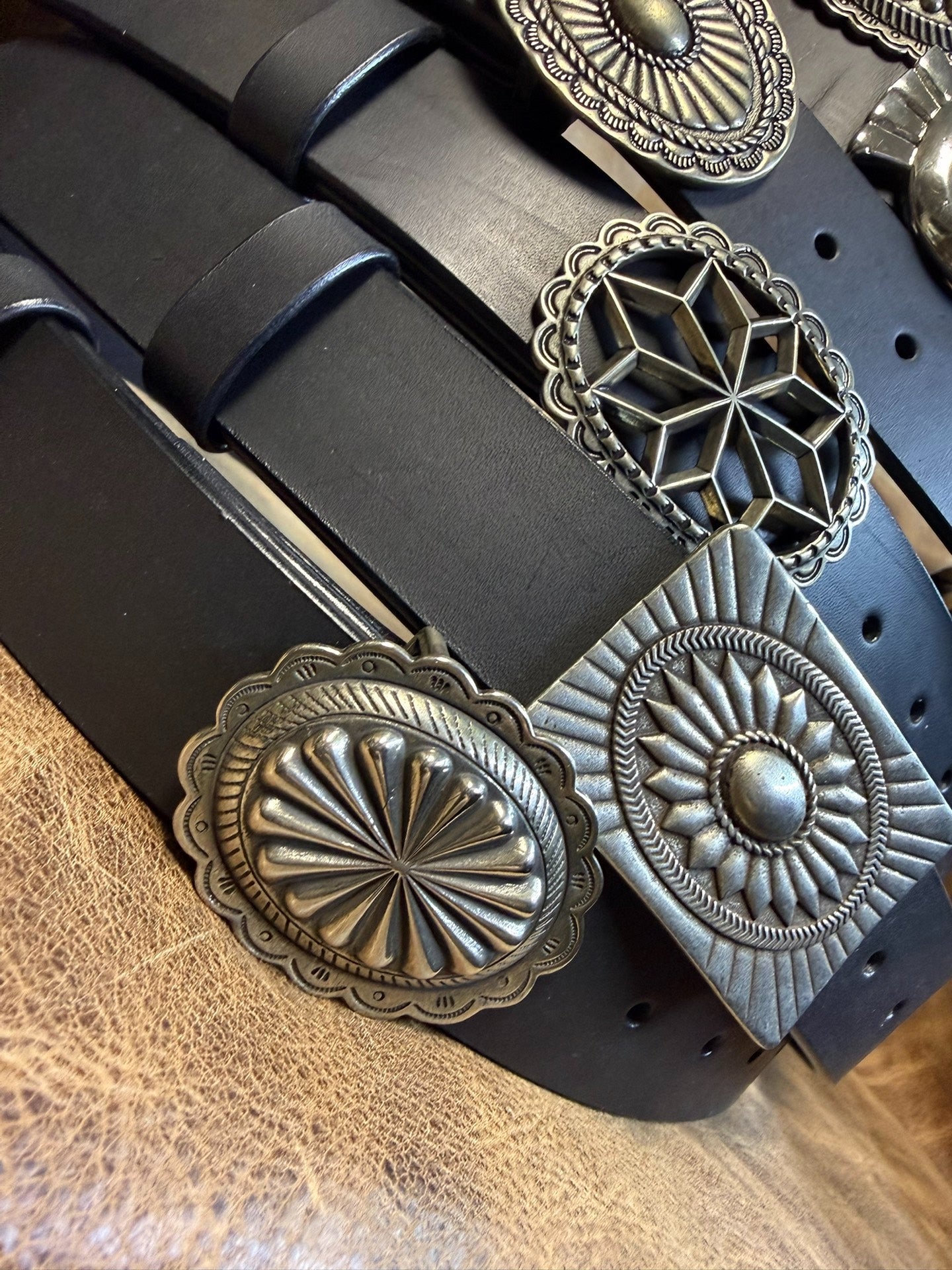 Solid white copper Navajo style belt buckle rrl style buckle Cambri…