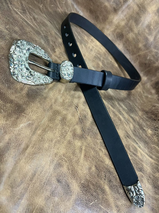 2.4cm Ultra-Narrow Handmade Belt — American Vintage Style