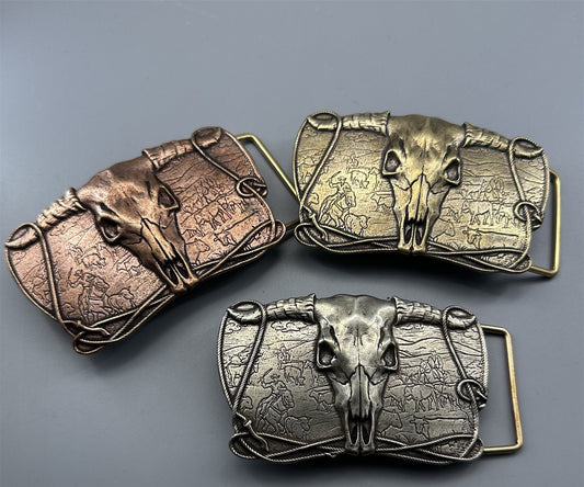 Pure copper Western-Cuba buckle