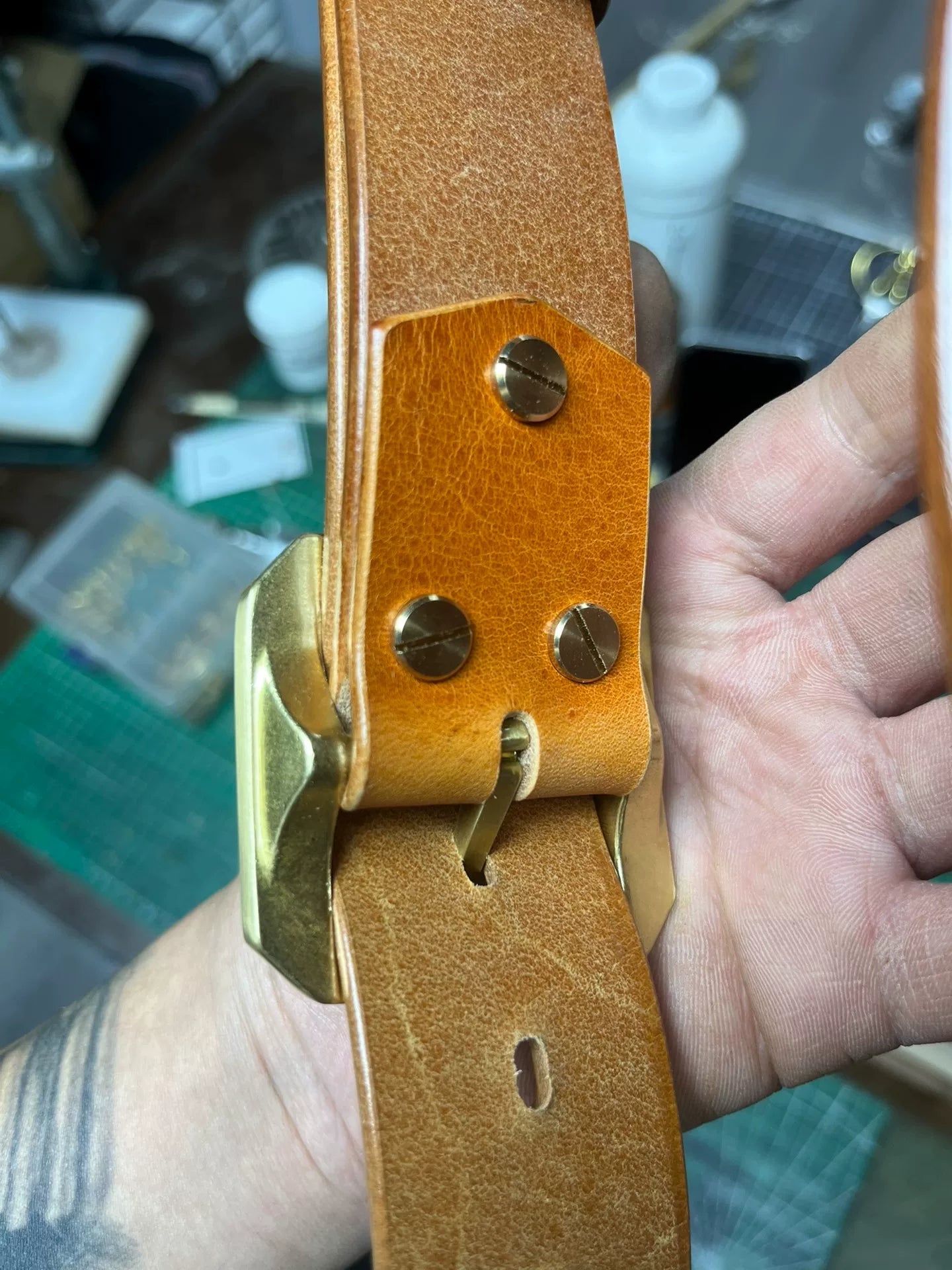 Italian imported vegetable tanned wax genuine leather first layer c…