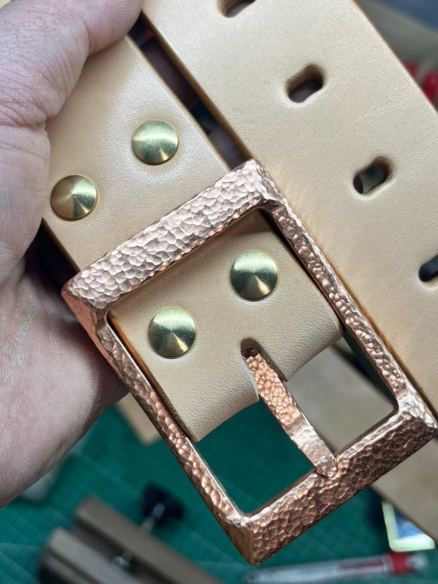 Meian leather handmade belt