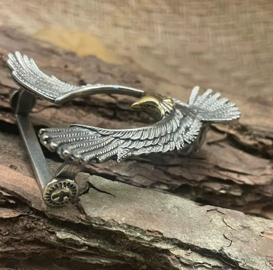 Pure copper Goro Takahashi style eagle belt buckle retro creative p…