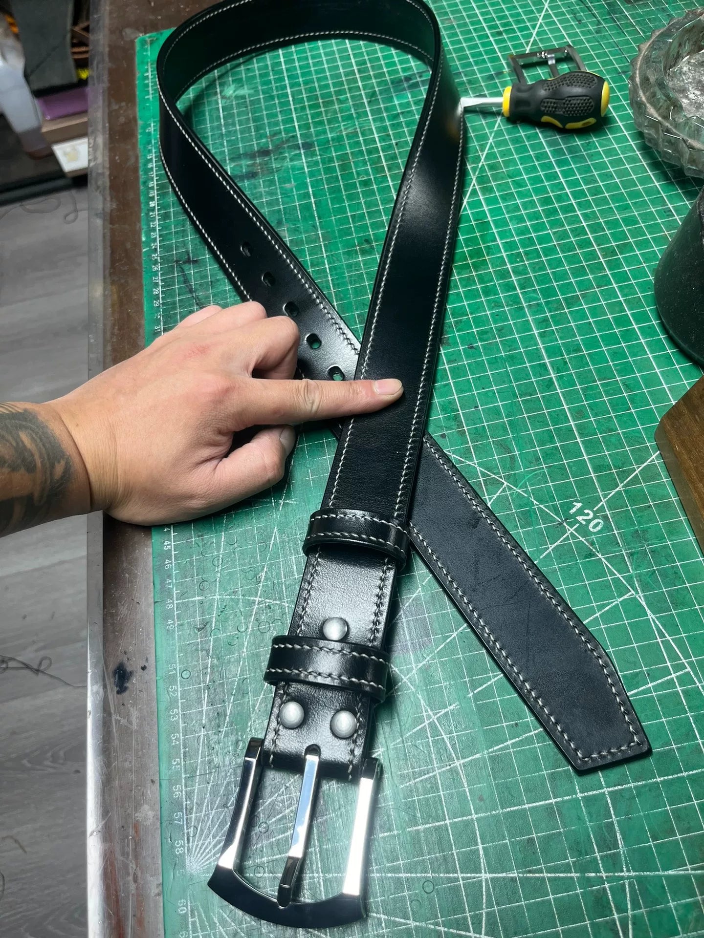 TWS Thomas Bridle Leather Handmade Belt — Imported from UK