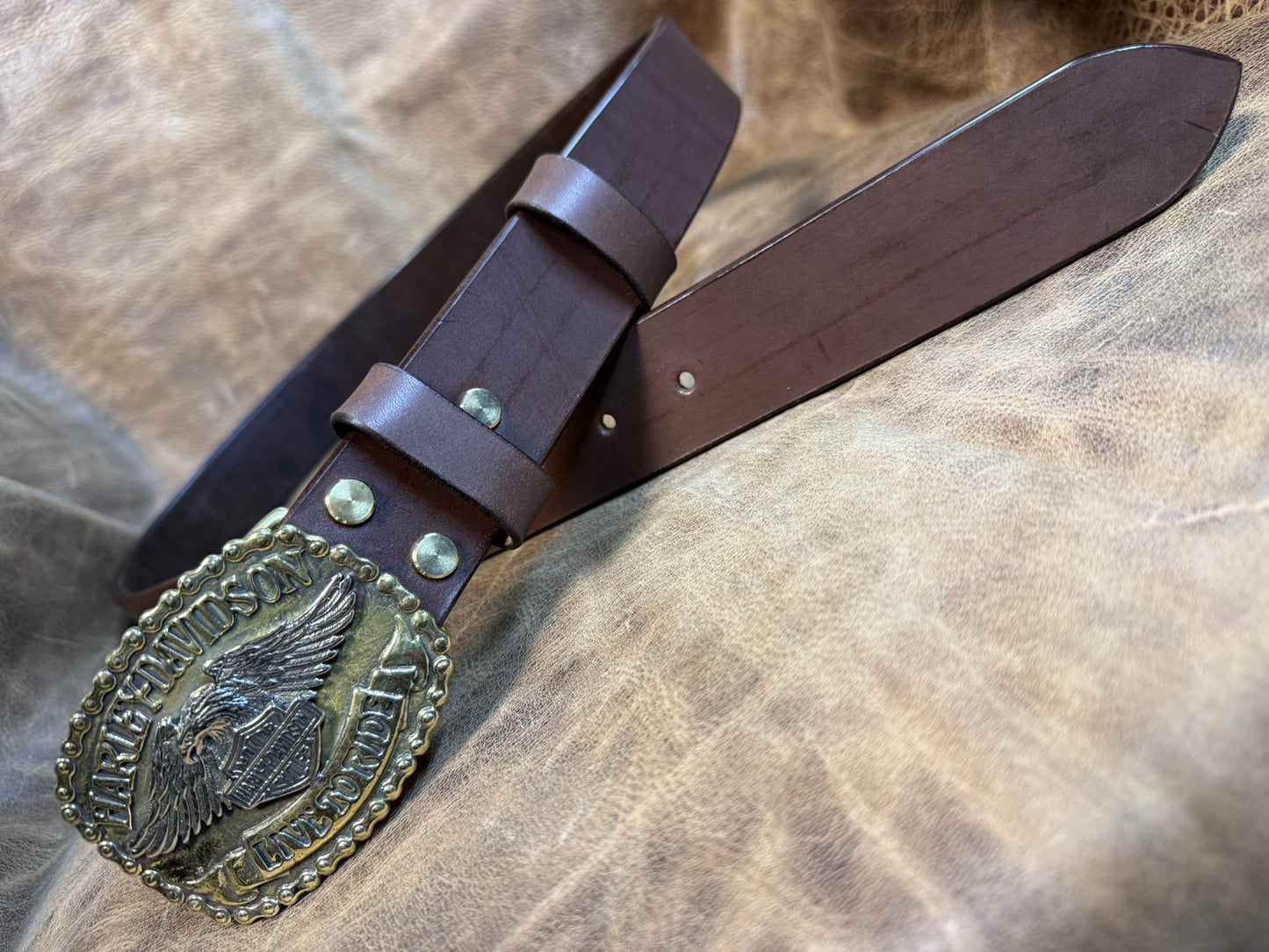 5.5 thick beautiful saddle with Harley buckle