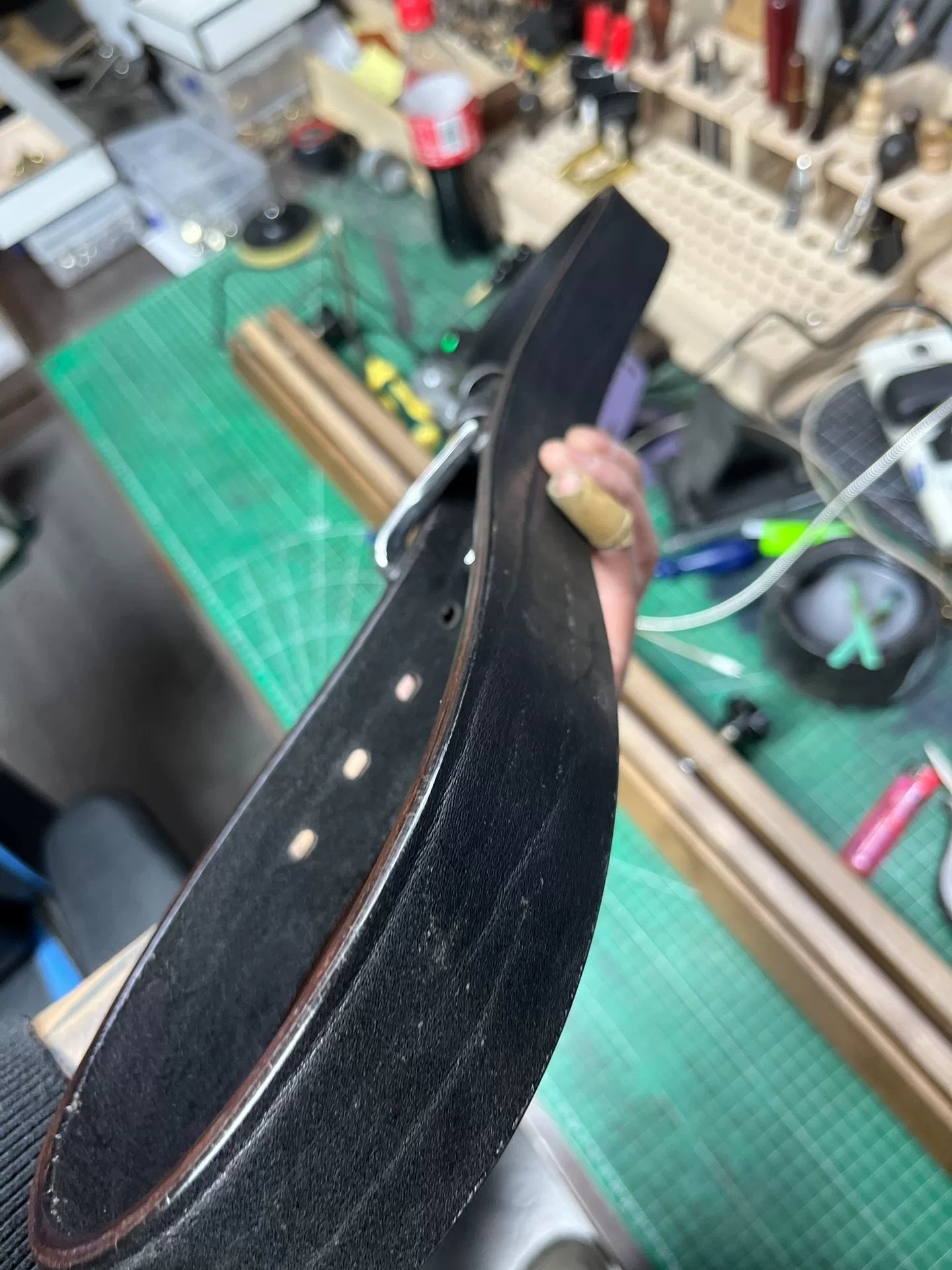 4.5–5–5.5 mm thick handmade belt