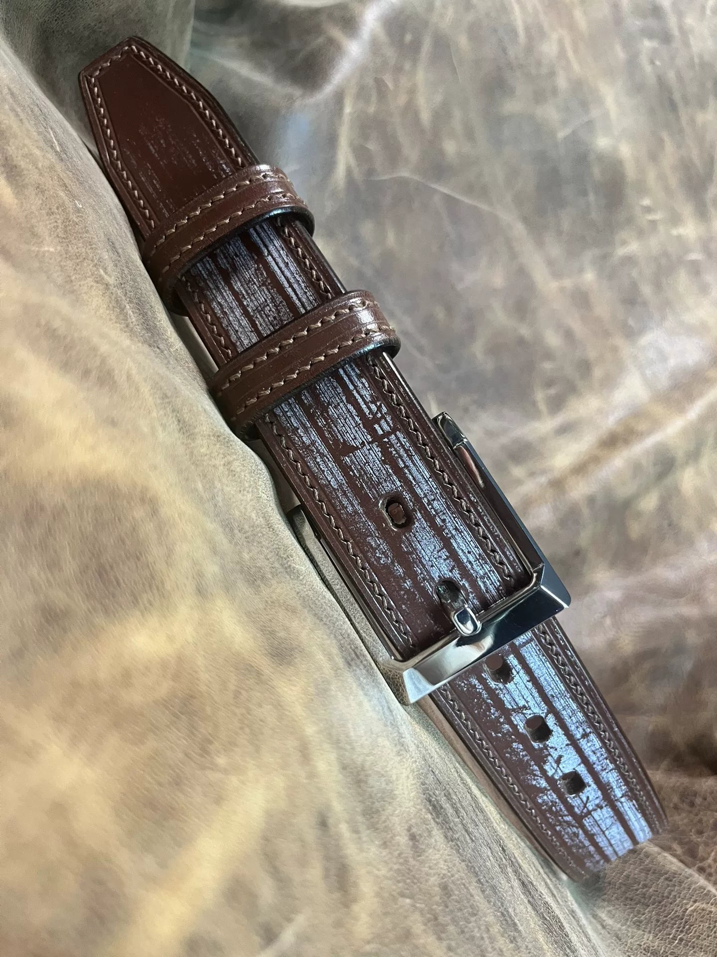 TWS Thomas Bridle Leather Handmade Belt — Imported from UK