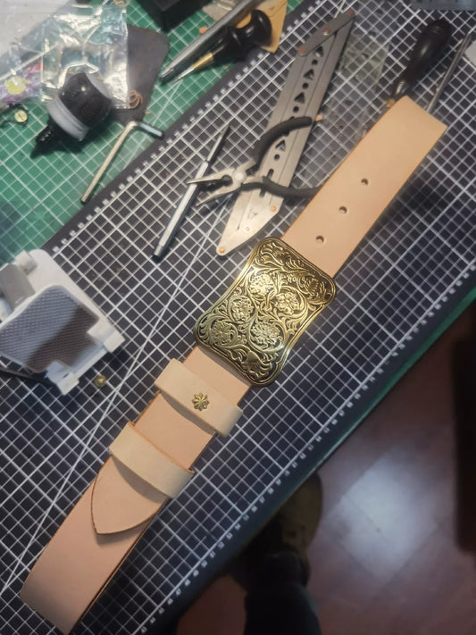 Meian leather handmade belt