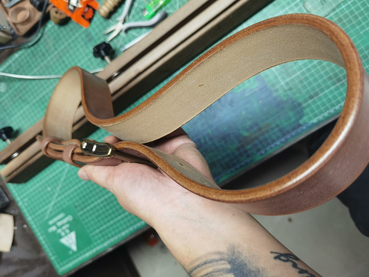 5.5mm thick brown – caramel color JF – jf imported British bridle l…