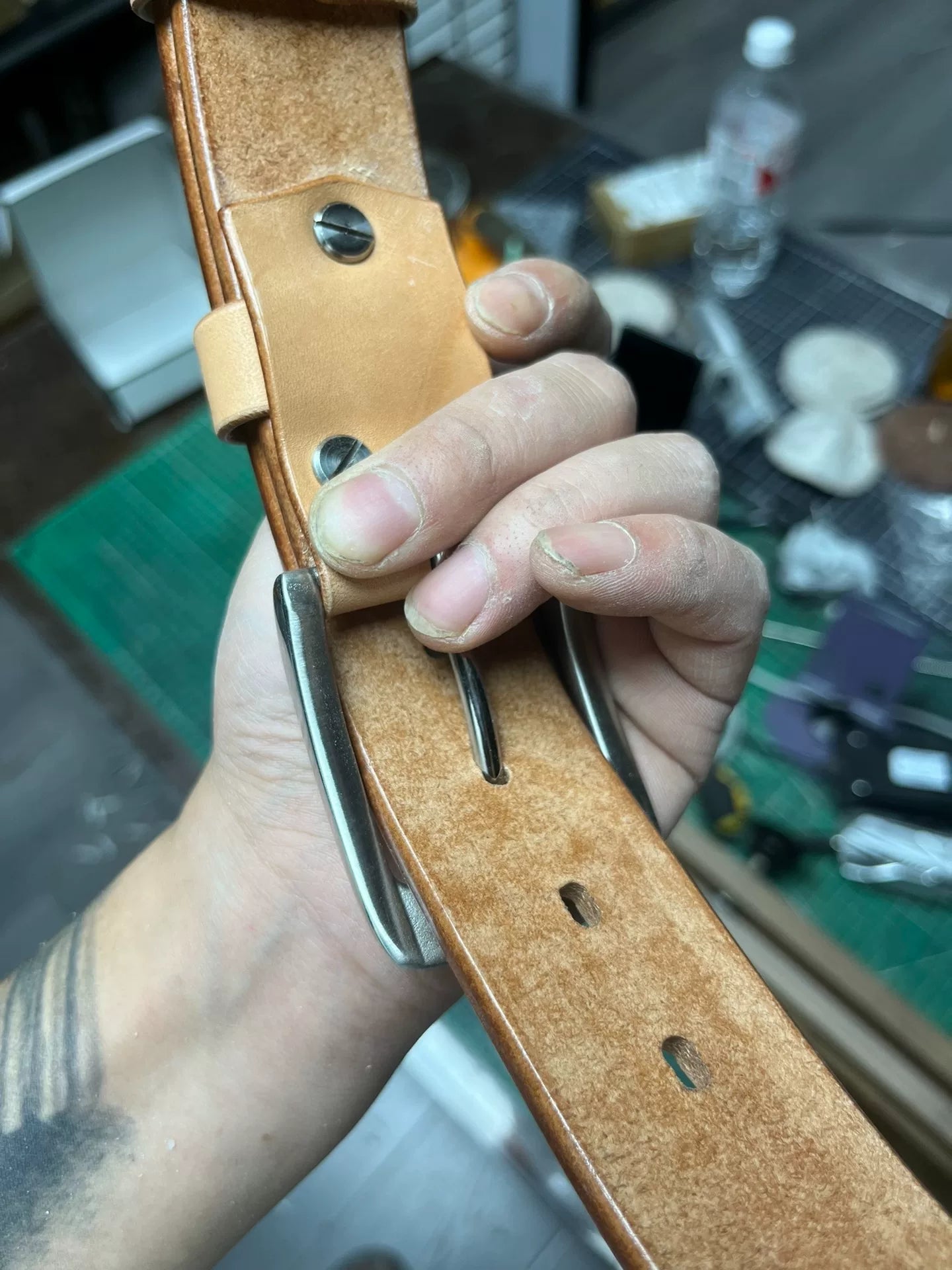 6.5mm Imported Saddle Top-Grain Leather Sample — Customizable